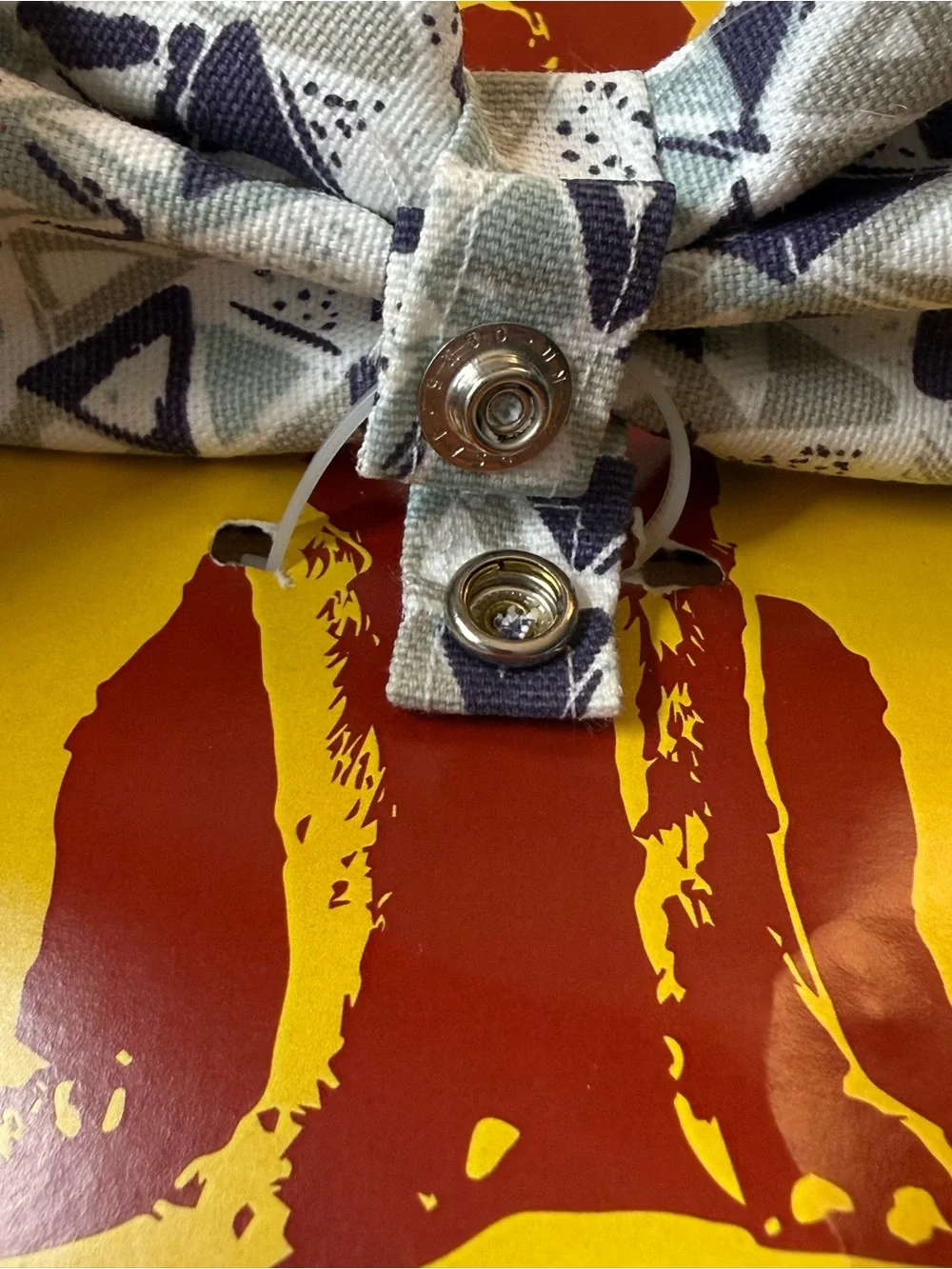 Geometric Bow Tie Dog Collar Accessory in Gray & Navy
